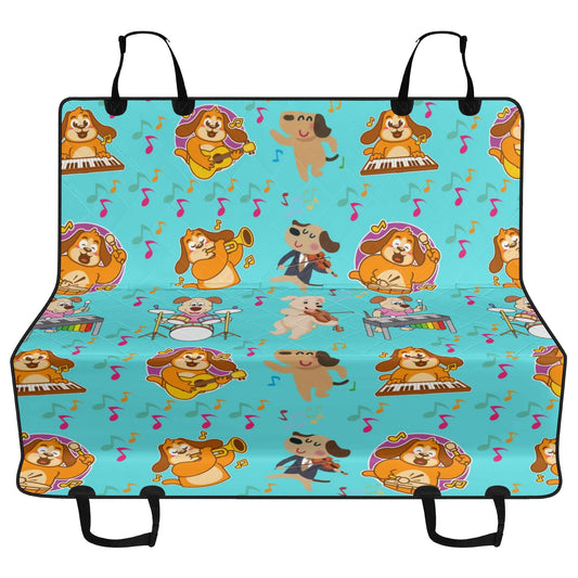 Dogs Playing Music Car Pet Seat Cover