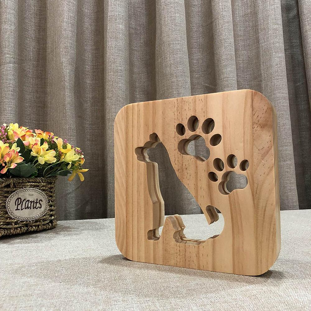 Dog paw prints [USB Powered] Carving Foot Shape Night Light Hollow Out Led Lamp