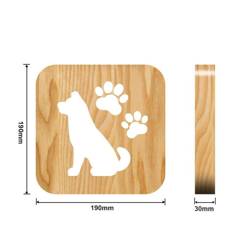 Dog paw prints [USB Powered] Carving Foot Shape Night Light Hollow Out Led Lamp