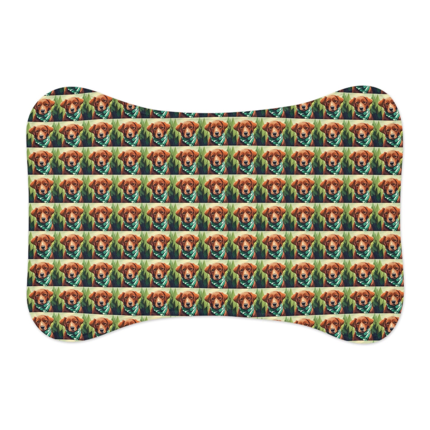 Dog wearing bandana Pet Feeding Mats